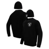 PRO STANDARD PRO STANDARD BLACK LAS VEGAS RAIDERS CREWNECK PULLOVER SWEATER & CUFFED KNIT HAT BOX GIFT SET