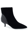 Aerosoles Women's Levanto Kitten Heel Ankle Boot In Black Suede