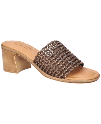 Bella Vita Women's Italy Eni-italy Block Heel Sandals In Brown Woven