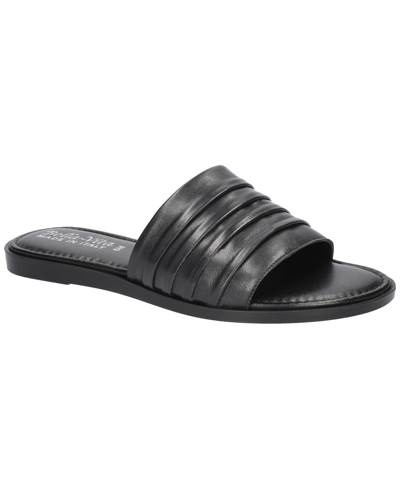 Bella Vita Women's Italy Rya-italy Flat Slide Sandals In Black Italian Leather