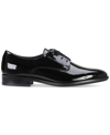 Hugo Boss Boss By  Men's Patent Leather Colby Printed Derby Dress Shoe In Black