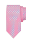 Ferragamo Fish Print Silk Classic Tie In Rosa