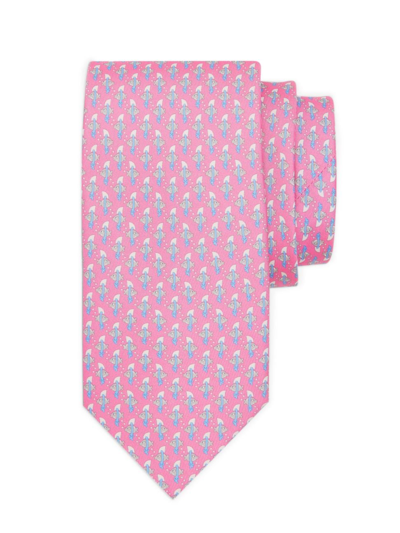 FERRAGAMO MEN'S FISH SILK TIE