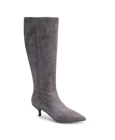 Aerosoles Women's Loano Tall Kitten Heel Dress Boot In Quiet Shade Suede