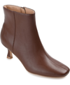 Journee Collection Women's Kelssa Tru Comfort Foam Wide Width Kitten Heel Booties In Brown