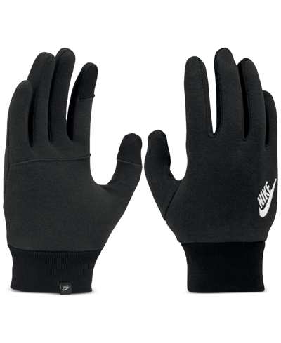 Nike Big Kids Club Fleece 2.0 Tech-touch Gloves In Black,white