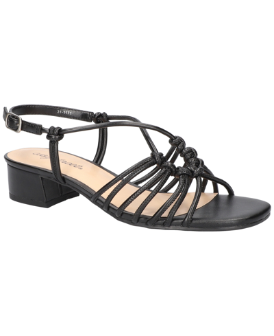 Easy Street Women's Sicilia Buckle Slingback Block Heel Sandals In Black