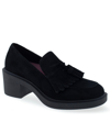 Aerosoles Women's Gibes Block Heel Loafers In Black Suede