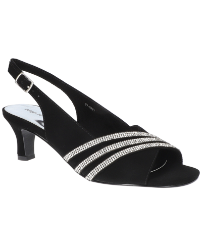 Easy Street Women's Teton Buckle Slingback Dress Sandals In Black Lamy