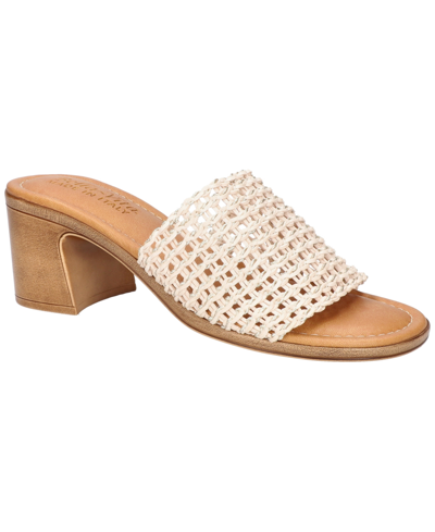 Bella Vita Women's Italy Eni-italy Block Heel Sandals In Natural Woven