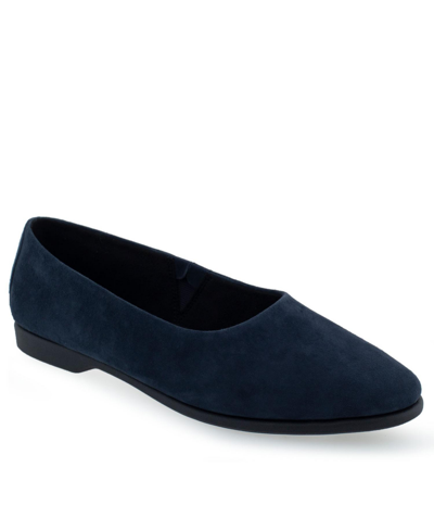 Aerosoles Bream Casual-smoking Slipper/loafer/moc In Navy Suede