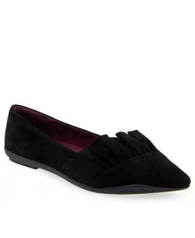 Aerosoles Women's Dillion Dress Flat In Black Suede