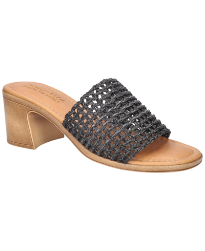 Bella Vita Women's Italy Eni-italy Block Heel Sandals In Black Woven