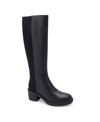 Aerosoles Women's Gabicce Tall Block Heel Boot In Black Leather