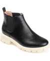 Journee Collection Women's Rorke Lug Sole Stretch Gore Ankle Booties In Black