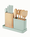 Caraway Stainless Steel 14 Piece Knife And Utensil Set In Mist