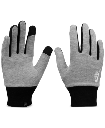 Nike Big Kids Club Fleece 2.0 Tech-touch Gloves In Dark Grey Heather,black