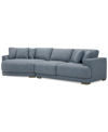 Macy's Closeout! Vasher 135" 2-pc. Fabric Sectional With Cuddler, Created For  In Sky