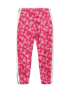 Palm Angels Fuchsia Track Pants With All-over Paisley Teddy Bear Print In Cotton Blend Girl In Fuchsia Of