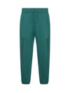 Emporio Armani Logo-embossed Tapered Track Pants In Verde