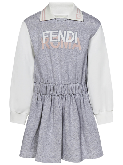 Fendi Kids' Dress In Grey