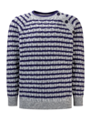 Emporio Armani Striped Sweater In Rigato