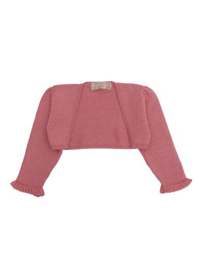 La Stupenderia Kids' Knitted Shrug In Pink