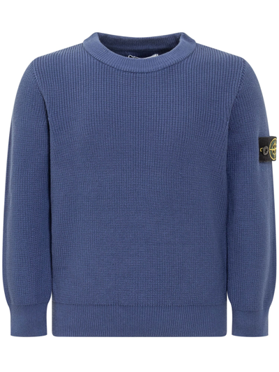 Stone Island Junior Kids' Sweater With Logo In Royal Blue