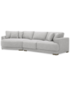 Macy's Closeout! Vasher 135" 2-pc. Fabric Sectional With Cuddler, Created For  In Cloud
