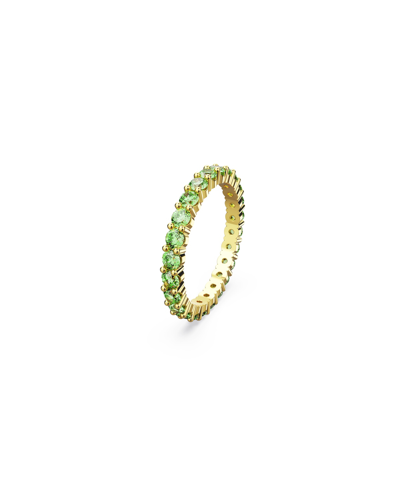 Swarovski Crystal Round Cut Matrix Ring In Multicolor