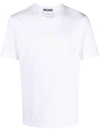 Moschino Logo-patch Stretch-cotton T-shirt In White