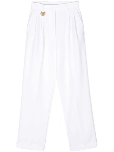 Moschino Trousers In White