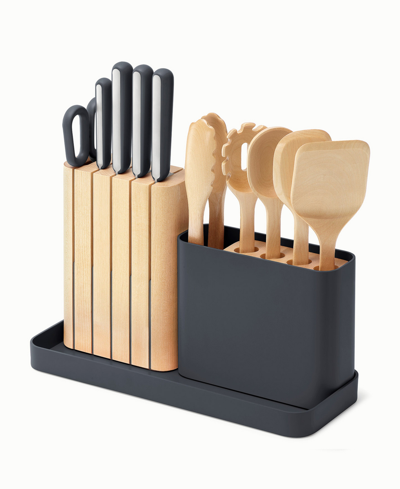 Caraway Stainless Steel 14 Piece Knife And Utensil Set In Charcoal