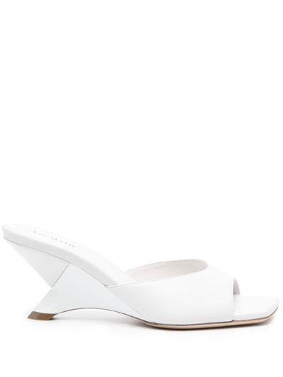 Vic Matie 75mm Leather Mules In White