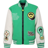 BARROW GREEN BOMBER JACKET FOR KIDS WITH LOGO