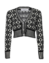 Golden Goose Journey Cropped Merino Cardigan In White