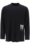 Y-3 Y 3 Long Sleeved T Shirt With Logo Print In Black