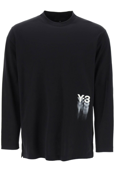 Y-3 LONG-SLEEVED T-SHIRT WITH LOGO PRINT