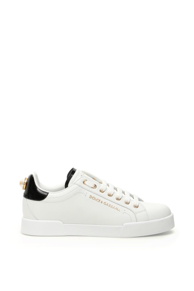 DOLCE & GABBANA PORTOFINO SNEAKERS WITH PEARL