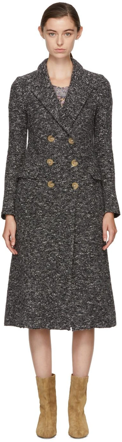 Isabel Marant Étoile Isabel Marant Etoile Grey Long Overton Coat In Green