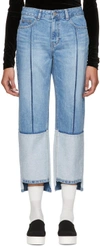 SJYP Blue Tone-on-Tone Tomboy Jeans