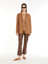 Max Mara Single-breasted Wool Casual Jacket In Caramel