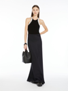 Max Mara Black High Rise Long Skirt In Black