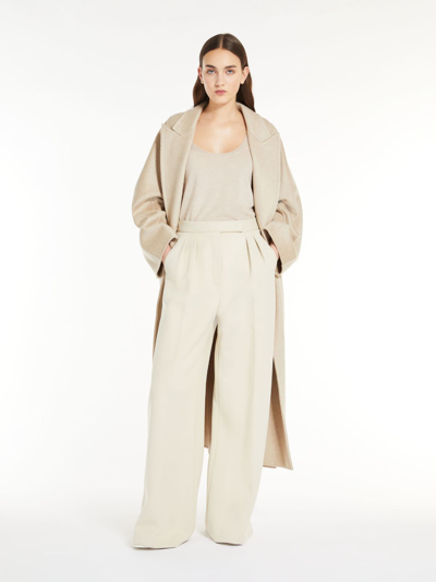 Max Mara Oversize Cashmere Coat In Neutral