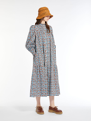 Max Mara Printed Cotton Dress In White