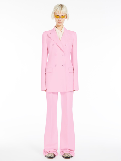 Max Mara Slim-fit Pure Silk Shirt In Pink