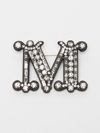 MAX MARA MONOGRAM BROOCH WITH CRYSTALS