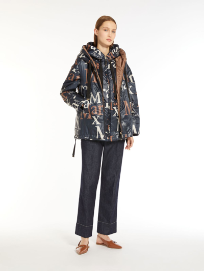 Max Mara Reversible Parka In Water-resistant Canvas In Multi