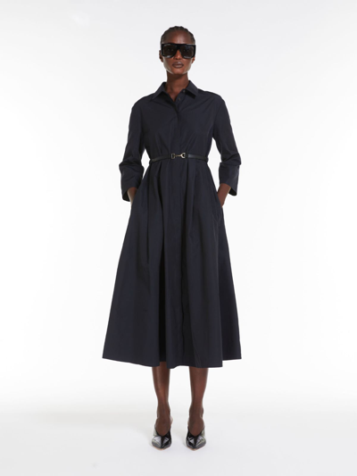 Tom Ford Cotton Faille Shirt Dress In Jn Rope Black