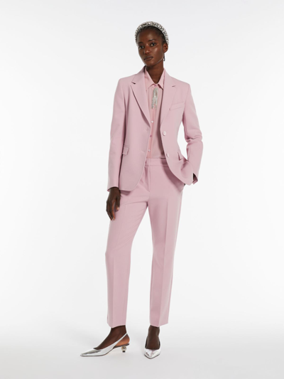 Max Mara Adele Cotton Blazer In Pink